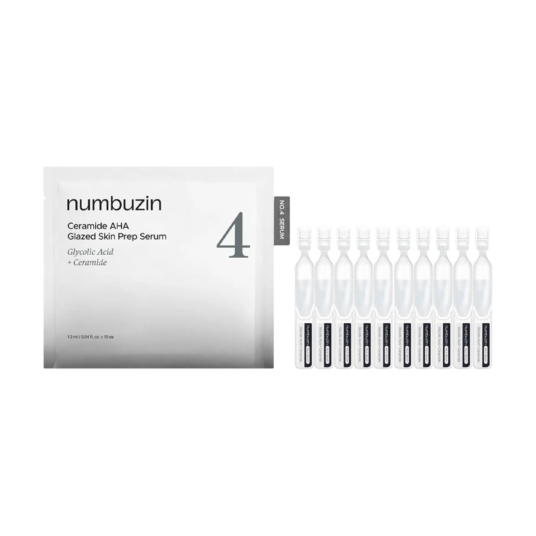 Сироватка для обличчя Numbuzin No.4 Ceramide AHA Glazed Skin Prep Serum, 10*1.3 мл